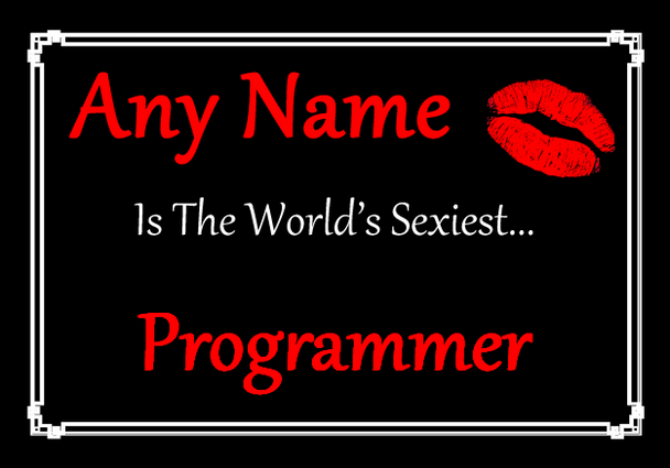 Programmer Personalised World's Sexiest Placemat