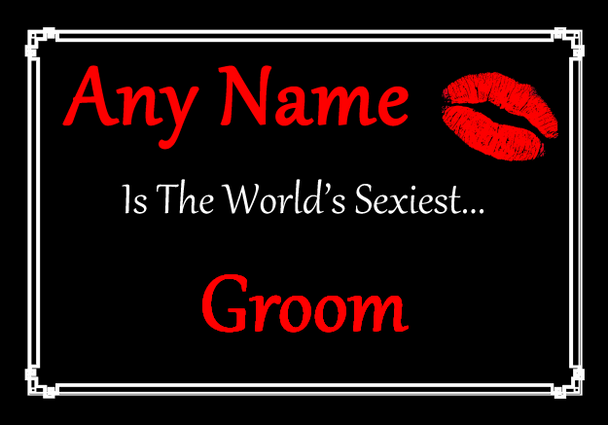 Groom Personalised World's Sexiest Placemat