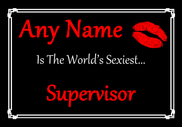 Supervisor Personalised World's Sexiest Placemat