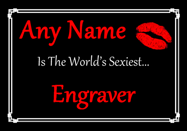 Engraver Personalised World's Sexiest Placemat