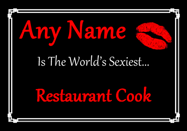 Restaurant Cook Personalised World's Sexiest Placemat