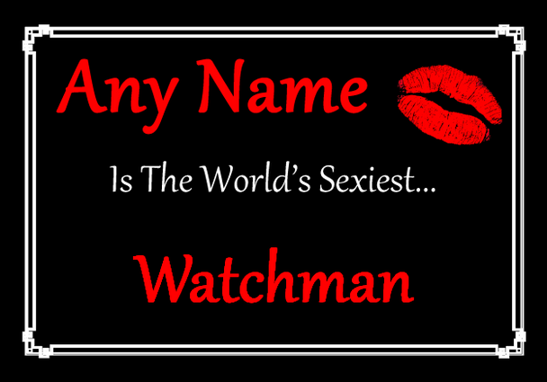 Watchman Personalised World's Sexiest Placemat