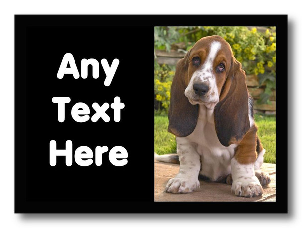 Basset Hound Dog Personalised Computer Mousemat