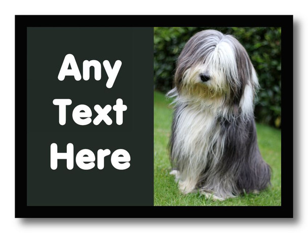 Bearded Collie Dog Personalised Computer Mousemat