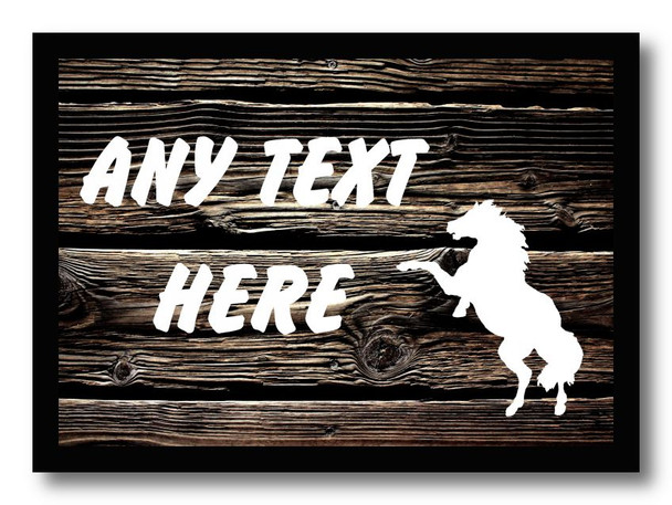 Dark Wood Stallion Horse Personalised Computer Mousemat