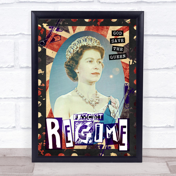 God Save The Queen Punk Style Wall Art Print