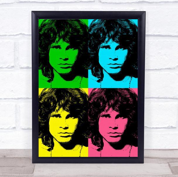 Jim Morrison Retro Neon Colours Funky Wall Art Print