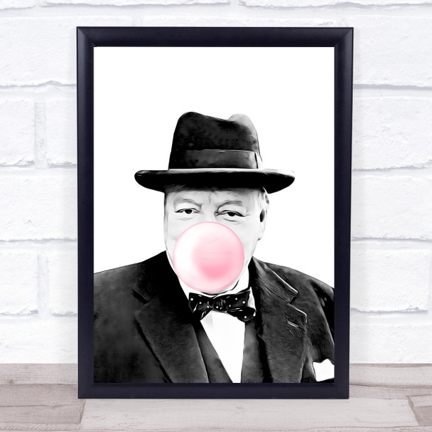 Winston Churchill Bubblegum Wall Art Print