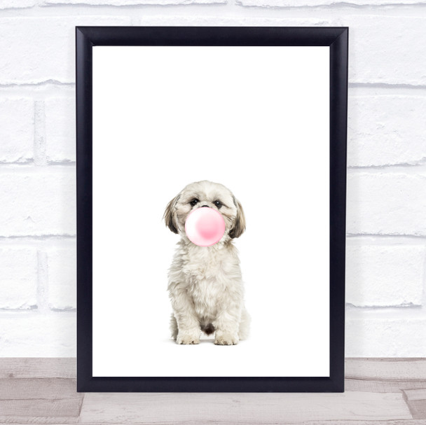 Dog Shih Tzu Bubblegum Wall Art Print