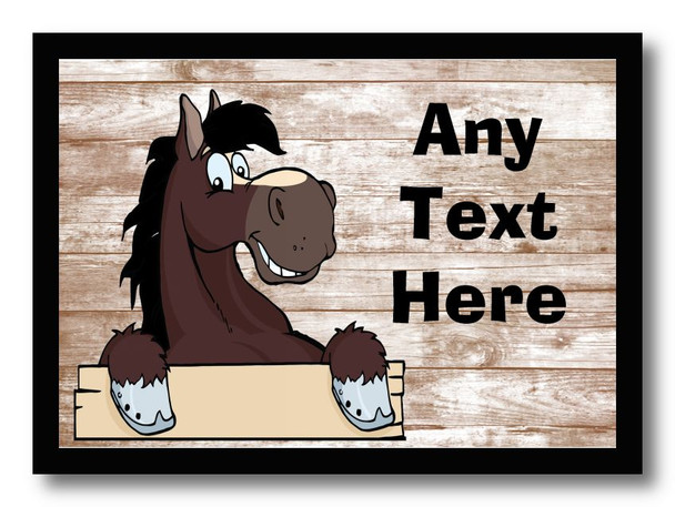 Bay Horse Shabby Personalised Computer Mousemat