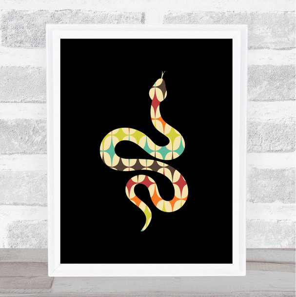 Python In Retro Wall Art Print