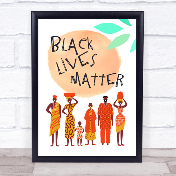 Black Lives Matter Abstract Jungle Wall Art Print