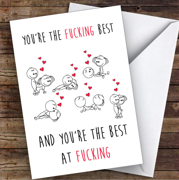 Rude Funny Best At Sexy Funny Personalised Birthday Card