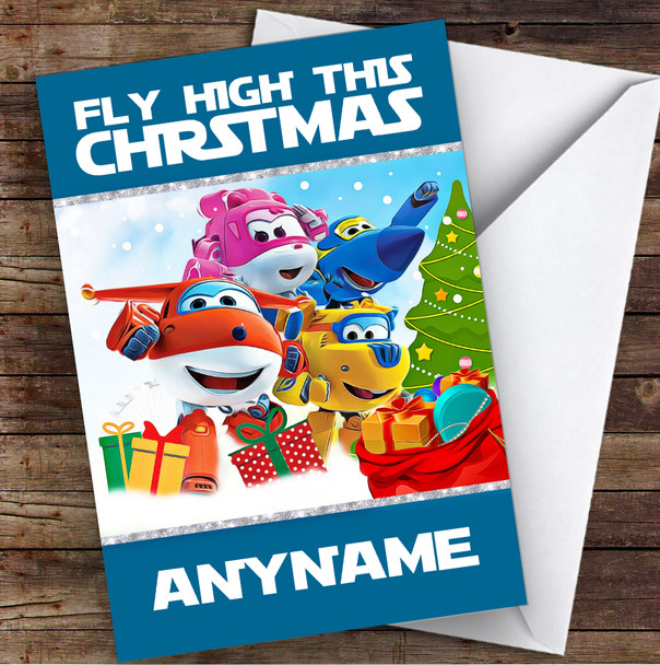 Super Wings Fly High This Christmas Personalised Children's Christmas Card