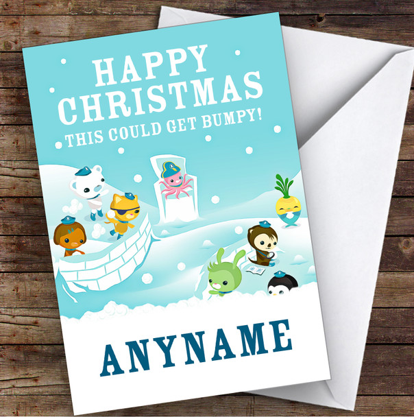 Octonauts Characters N The Snow Personalised Children's Christmas Card