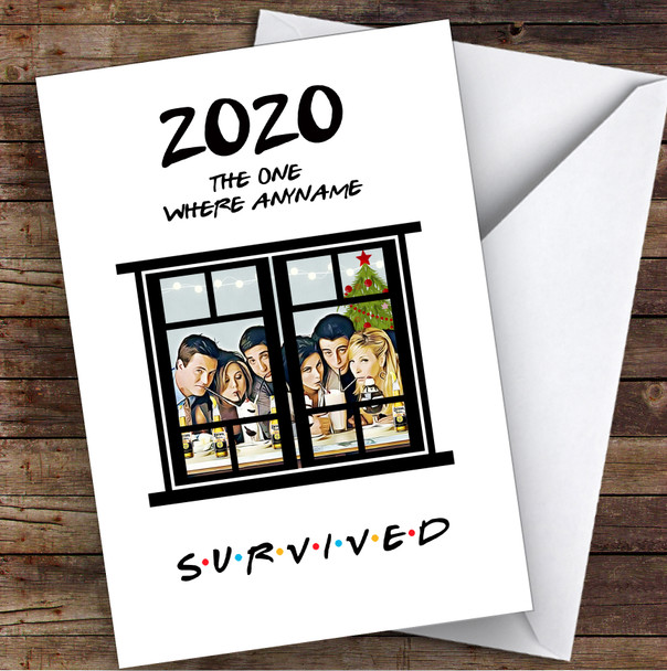 Friends 2020 The One Where You Survived Funny Corona Lockdown Christmas Card