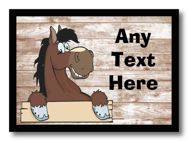 Chestnut Horse Shabby Personalised Computer Mousemat