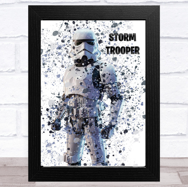 Splatter Art Gaming Fortnite Storm Trooper Kid's Room Children's Wall Art Print