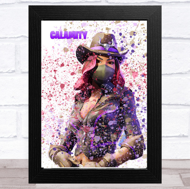 Splatter Art Gaming Fortnite Calamity Kid's Room Children's Wall Art Print