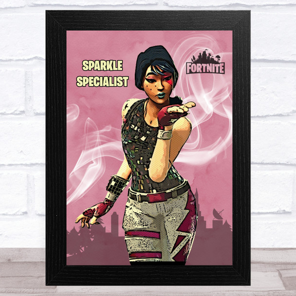 Sparkle Specialist Gaming Comic Style Kids Fortnite Skin Children's Art Print