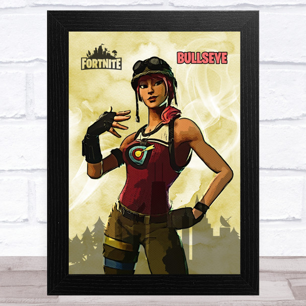 Bullseye Gaming Comic Style Kids Fortnite Skin Children's Wall Art Print