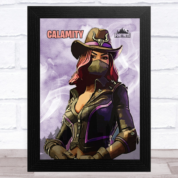 Calamity Gaming Comic Style Kids Fortnite Skin Children's Wall Art Print