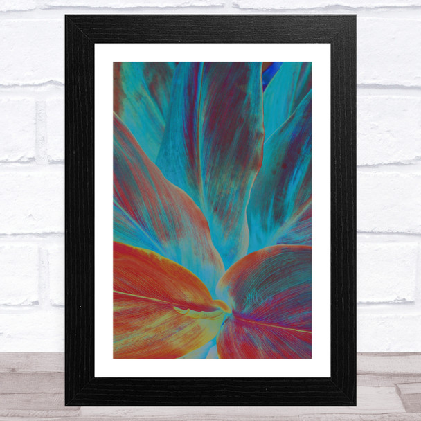 Multicolour Tropical Leaves Abstract Wall Art Print