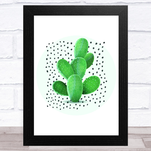 Spotty Cactus Design 4 Wall Art Print
