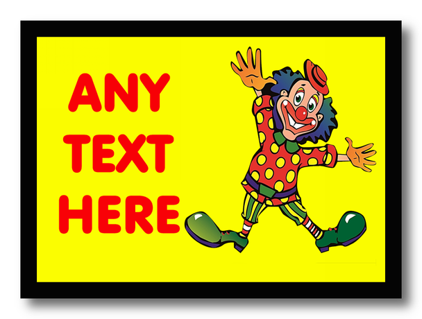 Funny Clown Personalised Computer Mousemat