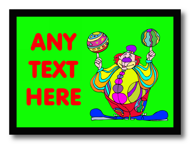 Green Clown Personalised Computer Mousemat