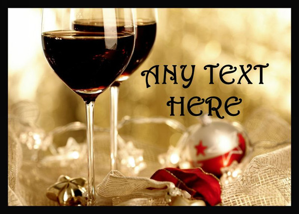 Wine Christmas Personalised Computer Mousemat