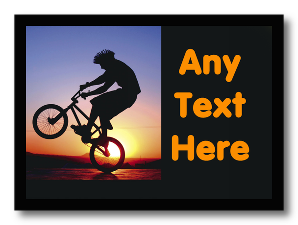 Bmx Biker Personalised Computer Mousemat