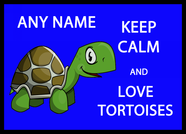 Keep Calm And Love Tortoises Personalised Computer Mousemat