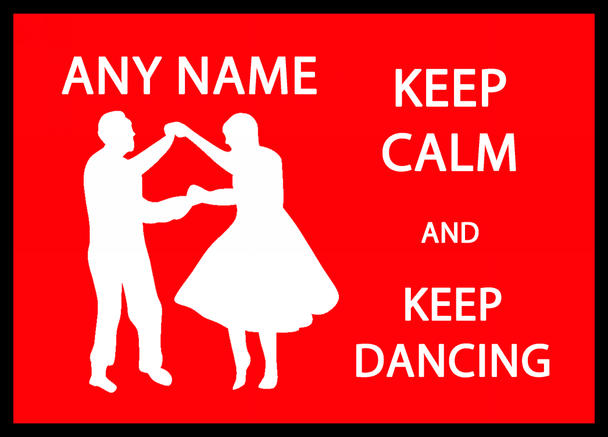 Keep Calm And Keep Dancing Personalised Computer Mousemat