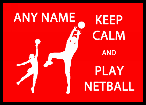 Keep Calm And Play Netball Personalised Computer Mousemat