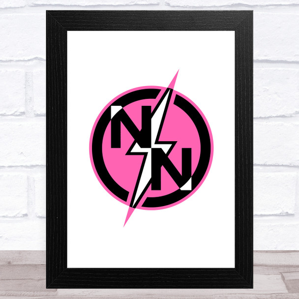 Norris Nuts YouTubers Pink Lightening Logo Children's Kids Wall Art Print