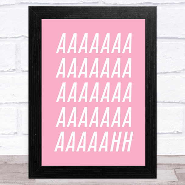 Lankybox Aaaaaahh Catchphrase Pink Children's Kids Wall Art Print