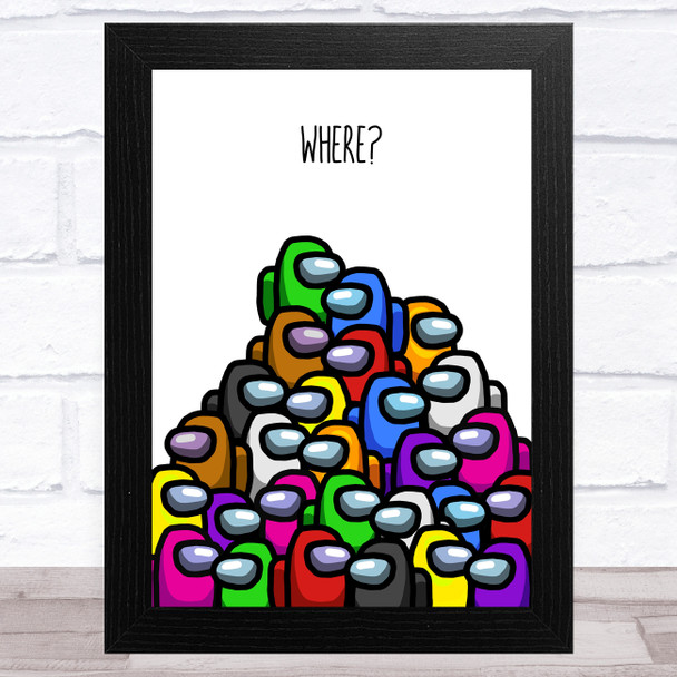 Among Us Character Pile Where Children's Kids Wall Art Print