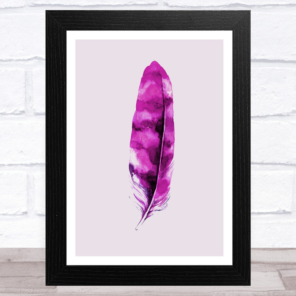 Dusky Lilac Taupe Feather Collection Design 5 Home Wall Art Print