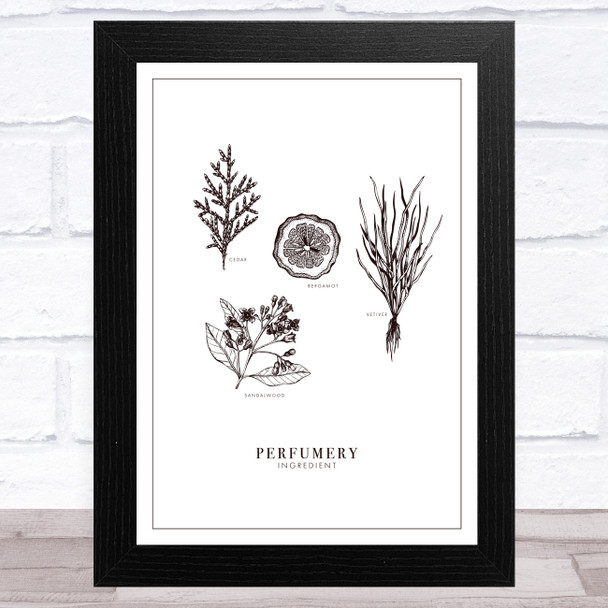 Vintage Hand Drawn Perfumery Design 7 Home Wall Art Print