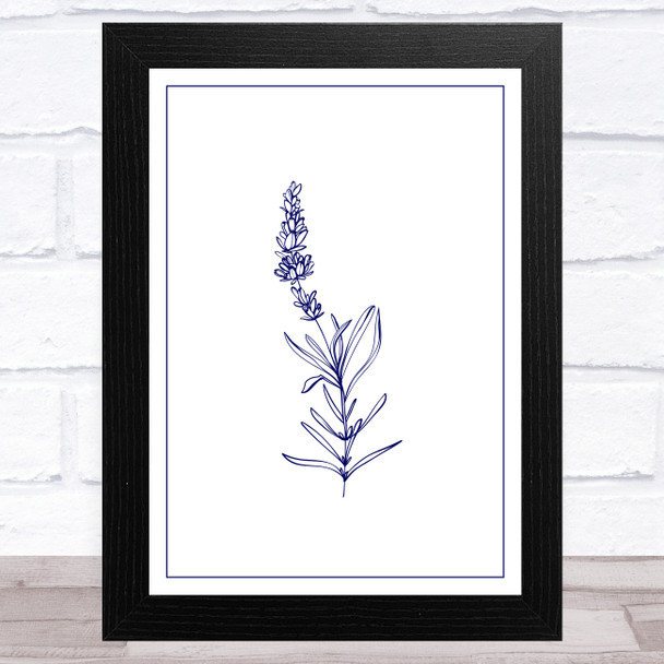 Lavender Illustration Design 3 Home Wall Art Print