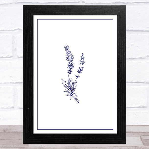 Lavender Illustration Design 5 Home Wall Art Print