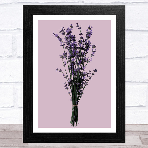 Dusky Rose Lavender Floral Home Wall Art Print