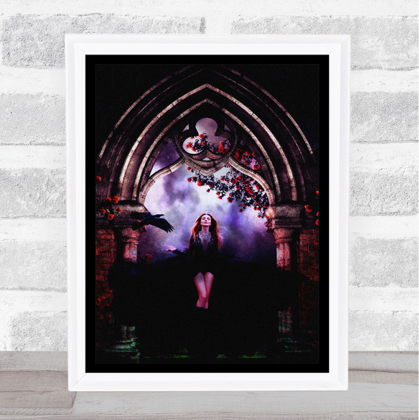 Fantasy Gothic Young Woman Home Wall Art Print