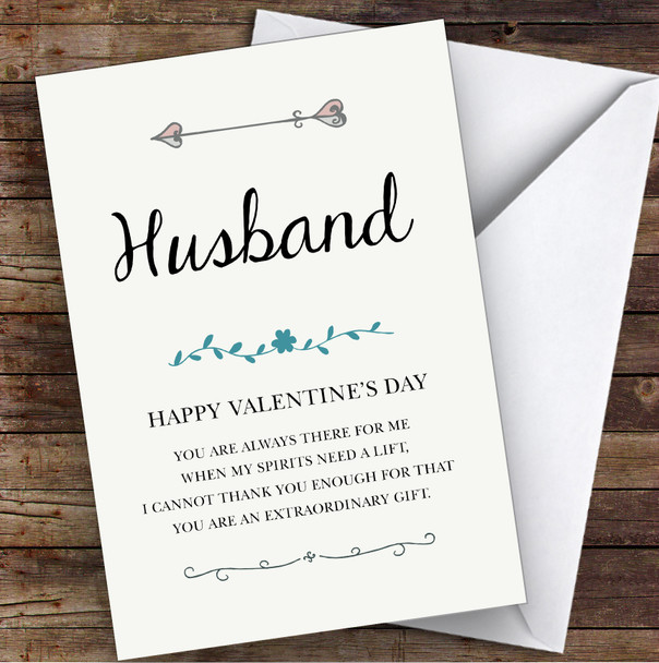 Husband You Are Always There For Me Romantic Poem Valentine's Day Card