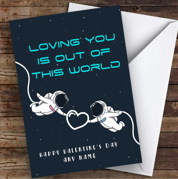 Out Of This World Spacemen Personalised Valentine's Day Card