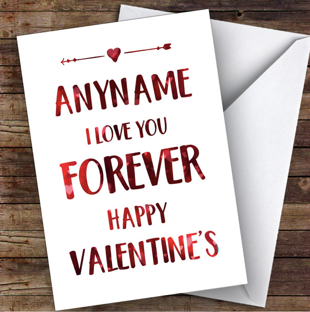 I Love You Forever Personalised Valentine's Day Card