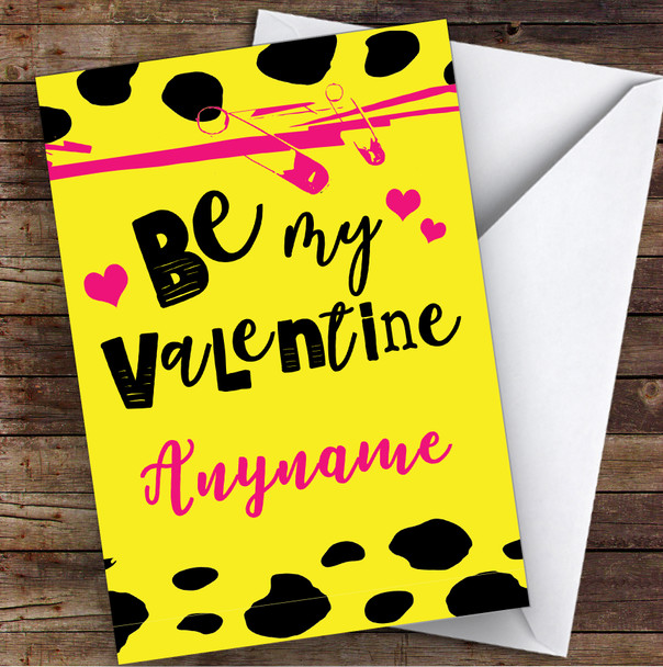 Neon Punk Style Personalised Valentine's Day Card