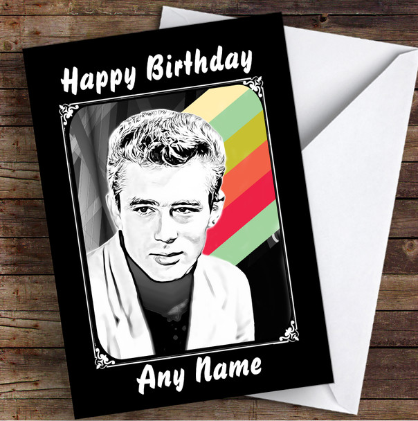 James Dean Funky Retro Celebrity Personalised Birthday Card