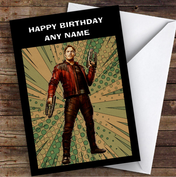 Guardians Of The Galaxy Chris Pratt Children's Kids Personalised Birthday Card